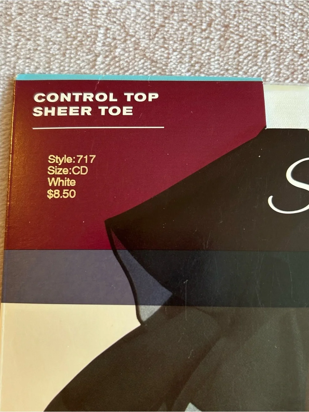 Hanes Silk Reflections silky sheer white pantyhose size CD